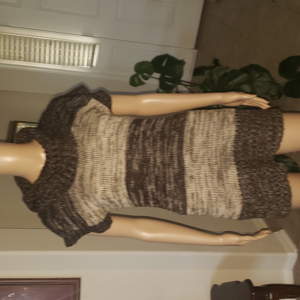 United States sweater s short sleeve cowl neck stripe tunic